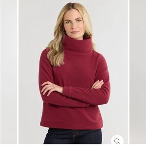 Dudley Stephens Park Slope Burgundy Red Turtleneck Size Small